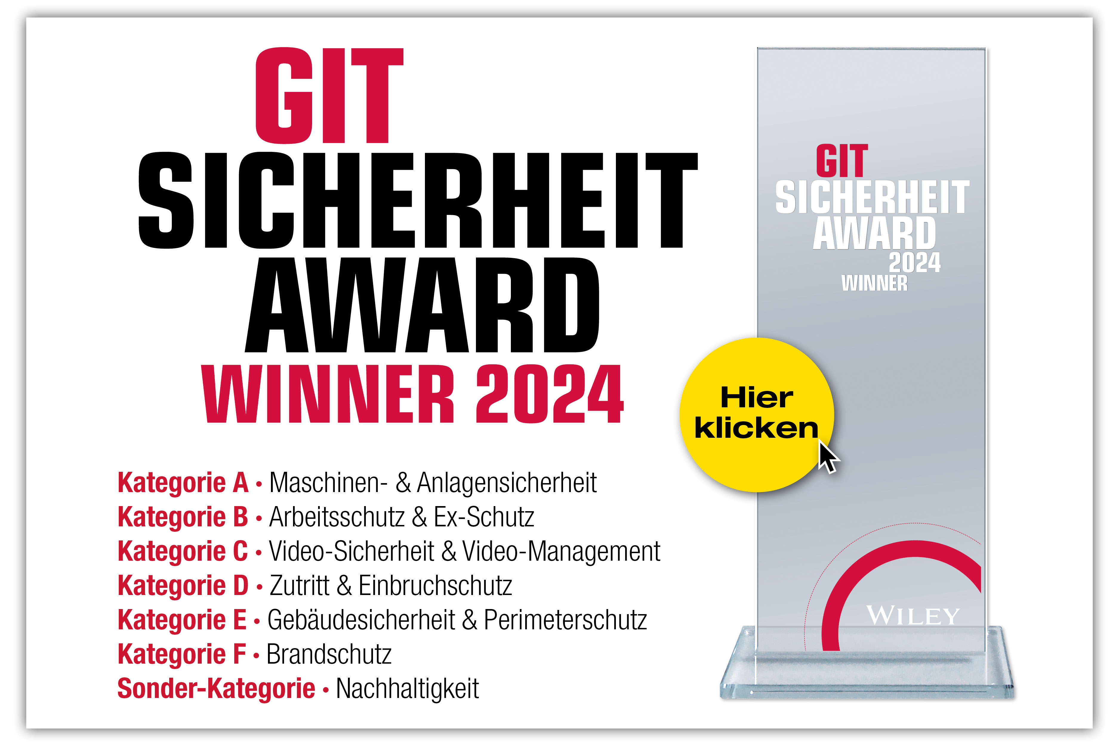 GIT SICHERHEIT AWARD GSA 2024 - Die Gewinner