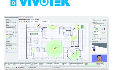 Vivotek 3D-Projektierungs-Tool für die Projektierung von Videoüberwachung