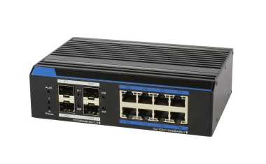 Allnet: Lüfterloser 8-port Gigabit Smart-managed Industrie Po-E Layer 2 Ethernet Switch