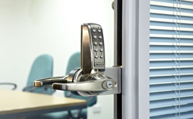 Coded lock for glass doors