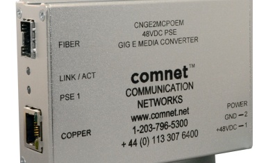 ComNet 1000FX fiber optic media converter with PoE