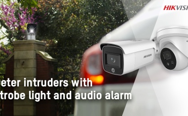 Network Cameras with Strobe Light and Alarm to Deter Intruders