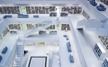 Sicherheitstechnik von Siemens in der Stuttgarter Stadtbibliothek