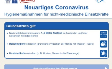 Coronavirus: DGUV gibt Hinweise für Einsatzkräfte