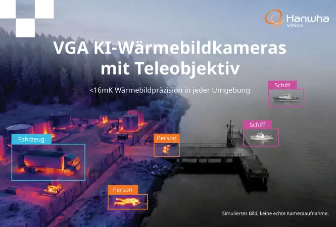 Hanwha Vision: KI-gestützte Thermaldetektion für den Perimeterschutz