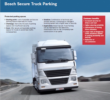 Bosch Communication Center: Bosch Secure Truck Parking