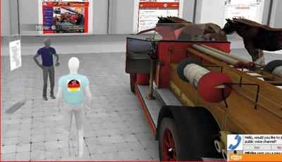 Per Avatar unterwegs im Virtuellen Feuerwehrmuseum