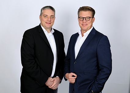 Markus Piendl (links), Drohnenexperte bei der Telekom – und...