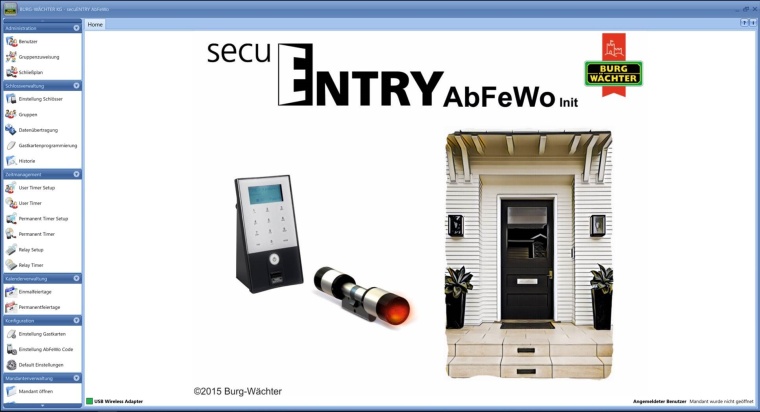 Schlüsselübergabe aus der Ferne: Mit der Software secuENTRY 7094 generieren...