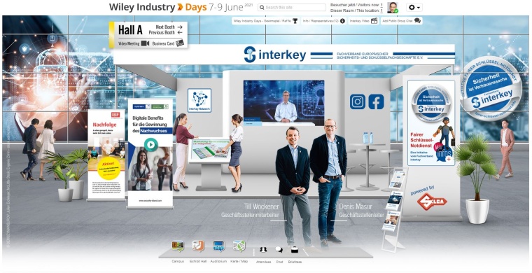 interkey Stand auf den WIN>DAYS - hier mit Till Wöckener und...