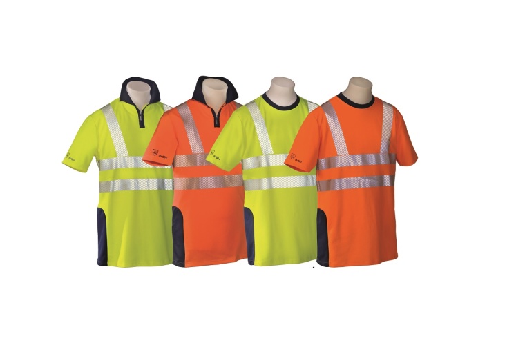 Die Hi-Vision Basic Shirts von HB Protective Wear mit Warnschutz und UV-Schutz...