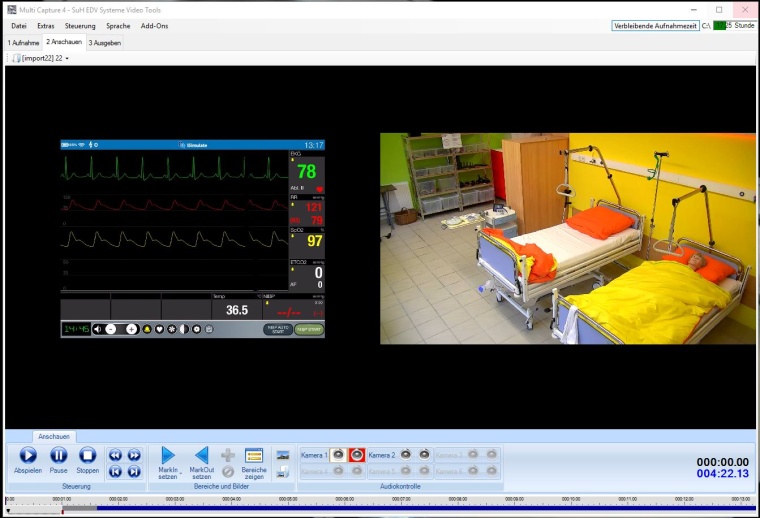 Simulationsszenario Rettungssanitäter-Ausbildung mit EKG. © Bilder: SuH 