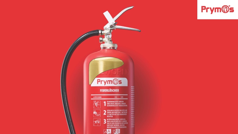 Wartungsfrei, leicht und korrosionsfrei: Großer Feuerlöscher PM10 von Prymos