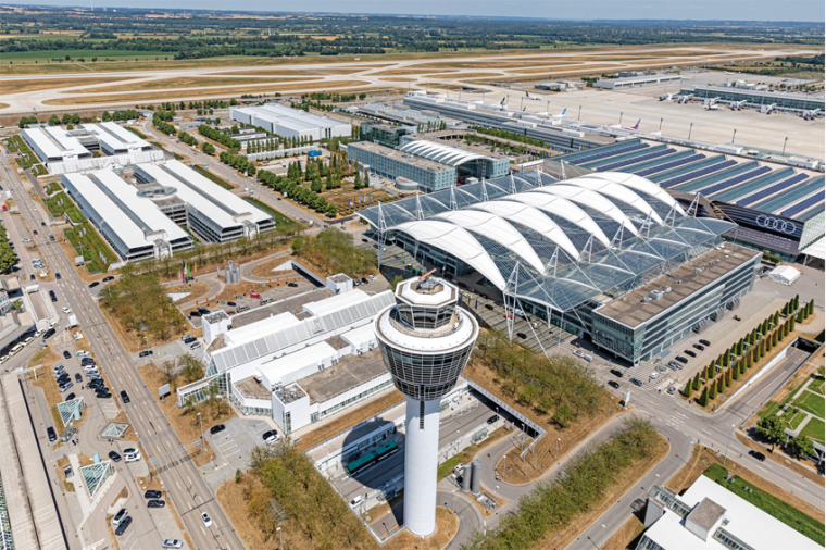 Der Flughafen München zählt zu den bedeutenden Luftverkehrsdrehscheiben...