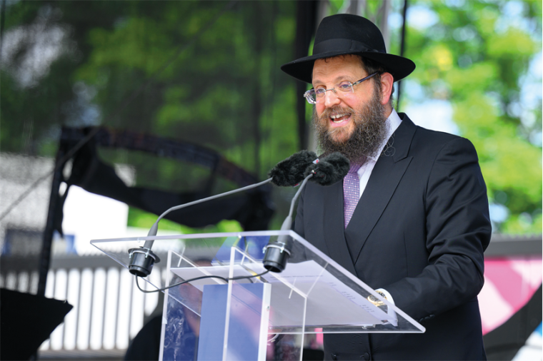 Rabbi Yehuda Teichtal bei der Eröffnungsfeier am 25. Juni 2023. © Jüdische...