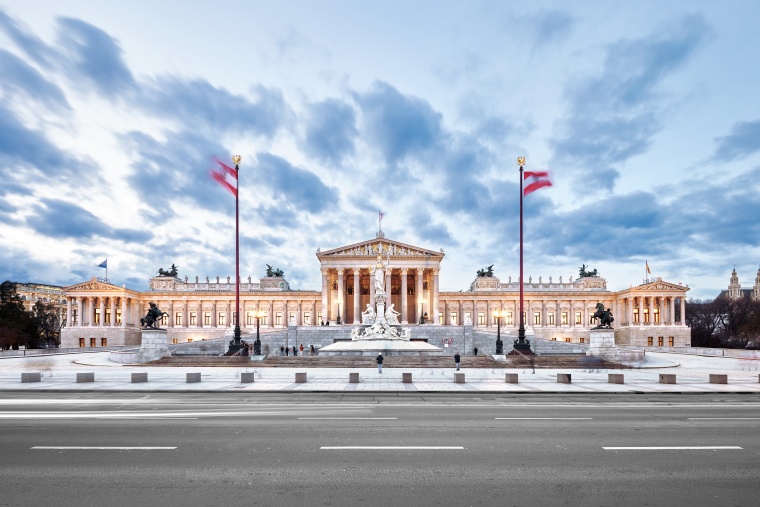 Das umgebaute und sanierte Österreichische Parlament ist seit Anfang 2023...