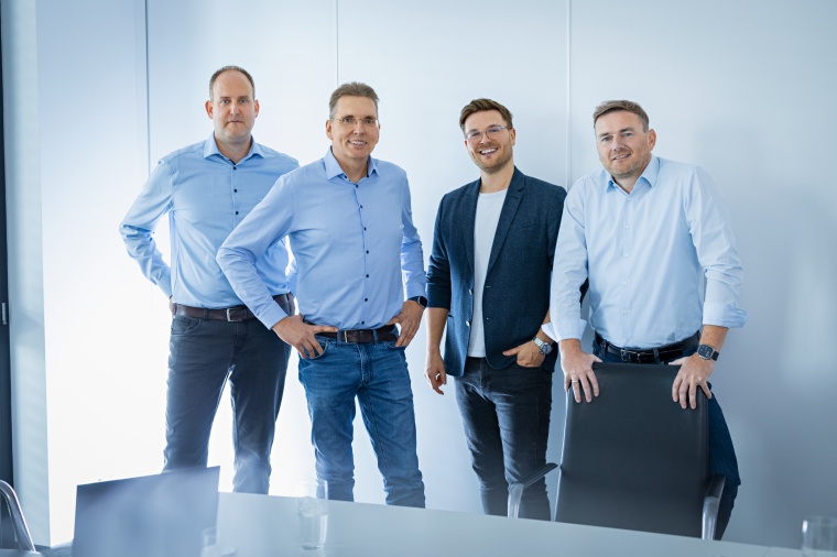 Das Advancis Management-Team (v.l.n.r.):  Lars Waldow (CPO), Harmut Nöll (CTO...