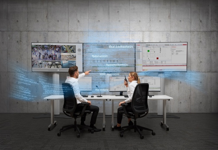 Das Gefahrenmanagementsystem BIS 360 von Bosch Building Technologies kombiniert...