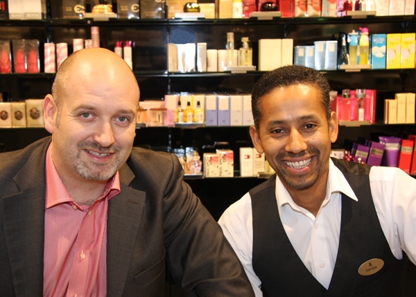 Ahlens Group Security Manager Anders Lundqvist and Santos Flores, store manager...