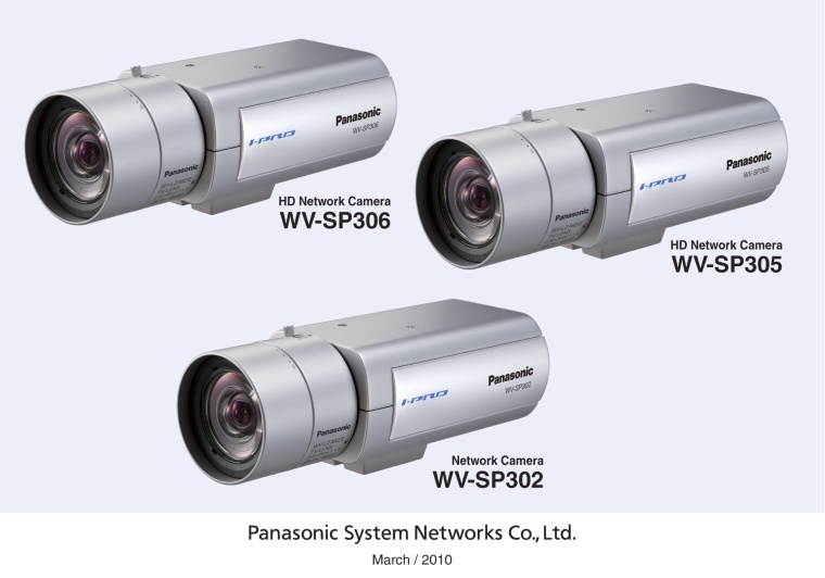 The new series of box type cameras: Panasonic WV-SP300 series