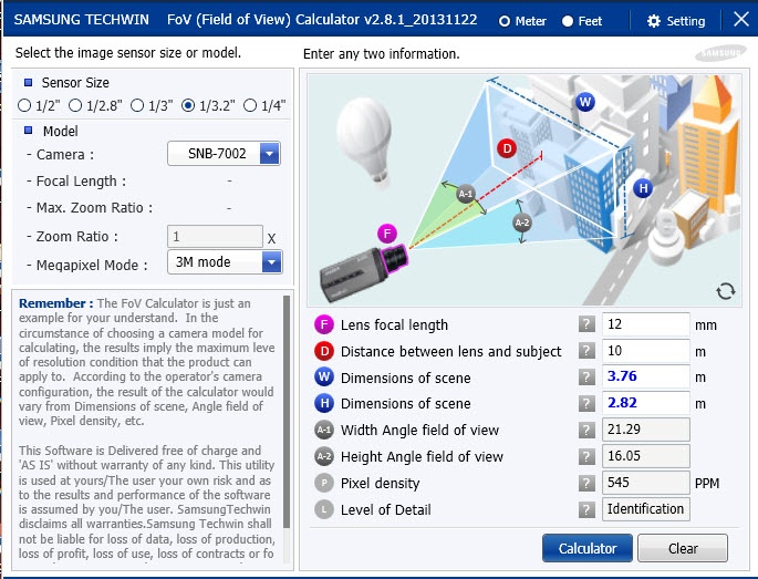 Another valuable tool: The FOV Calculator