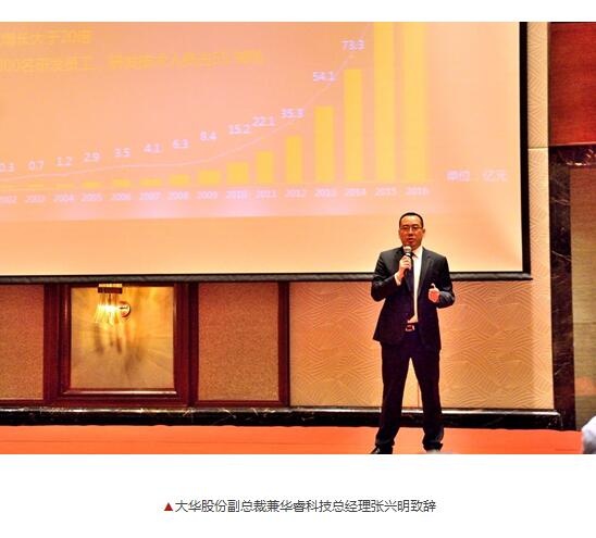 Vice President of Dahua Technology, Mr. Zhang Xingming giving a speech