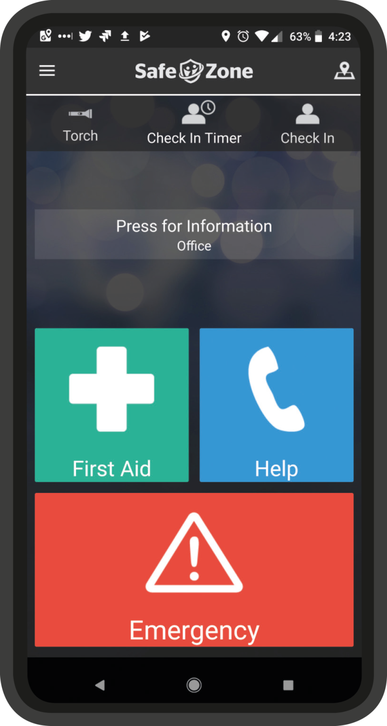 Safezone puts individuals directly in touch with response teams and hospitals,...