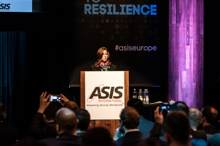 ASIS International President Christina Duffey in the opening plenary of ASIS...