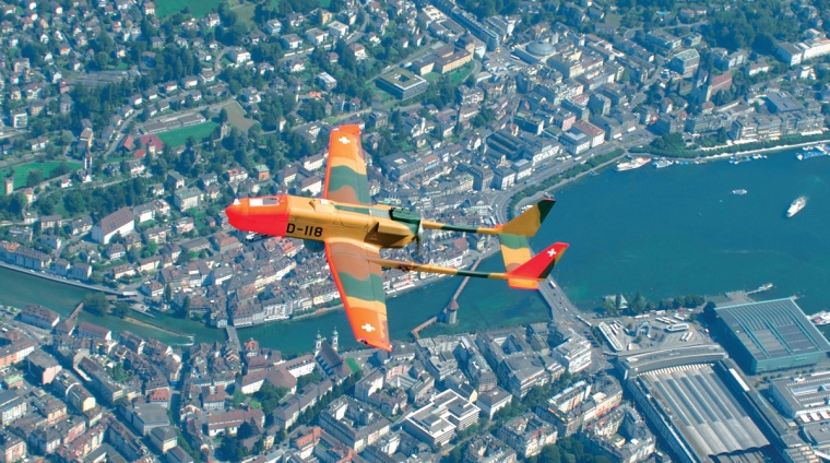 Fig. 3: ‚Ranger‘, the Switzerland civil drone flying over the city of Luzern