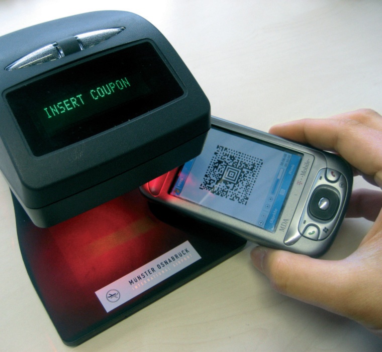 Fig. 1: Barcode boarding pass on mobile phones