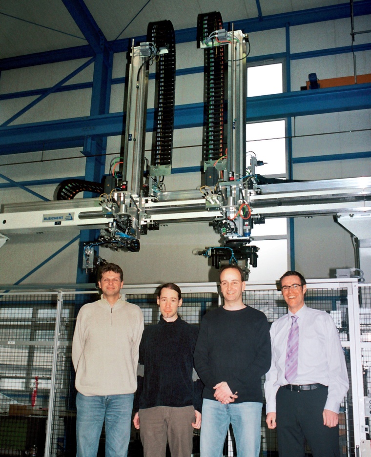 Dieter Uhl, Christian Lang and Matthias Weick from Bleichert with Wolfgang...