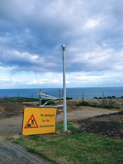 One of the Flir Systems PTZ-50 MS thermal ­imaging cameras overlooking Oubaai.
