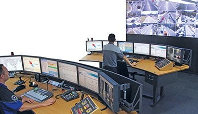 Control Room of the Lugano Police with Eyevis Videowall