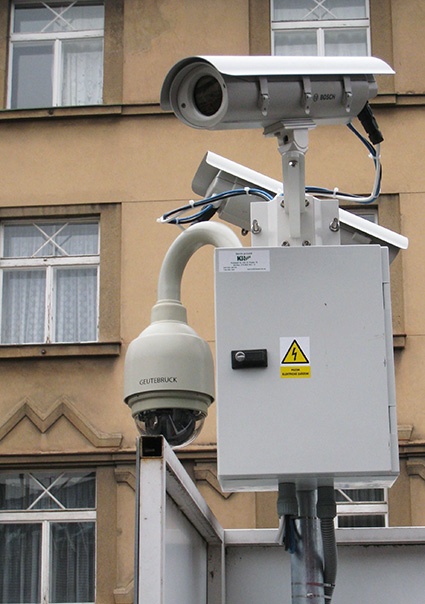 Cameras monitoring the streets around the ­Generali Arena in the Letná area...