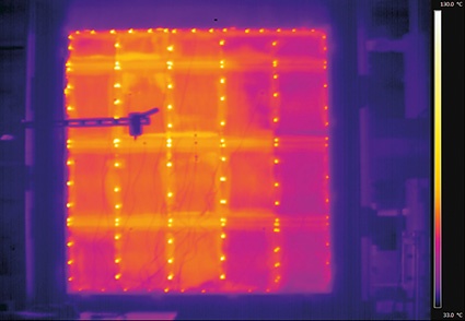 Fig. 1: The infrared camera was used during a test of a non load-bearing wall...