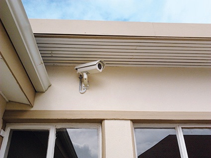 The DS-2CD864F-E(W) 1.3MP network box camera for the largely covered courtyard