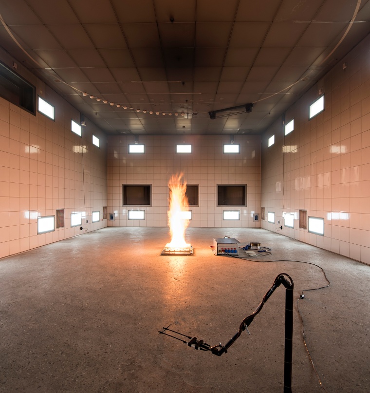 The fire room helps to study the behavior of different fires and to rigorously...