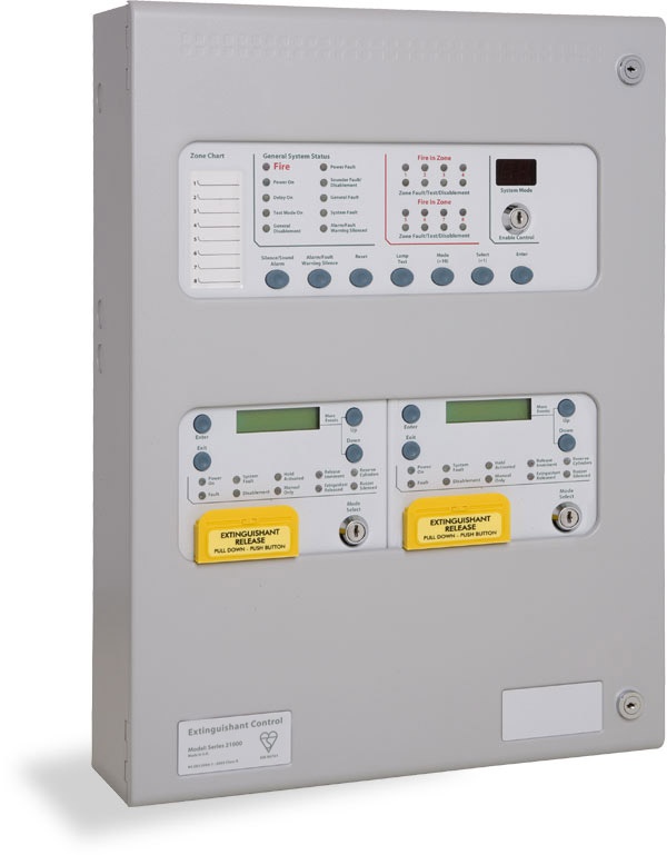 Kentec: The extinguishant control modules on the panel have a comprehensive set...