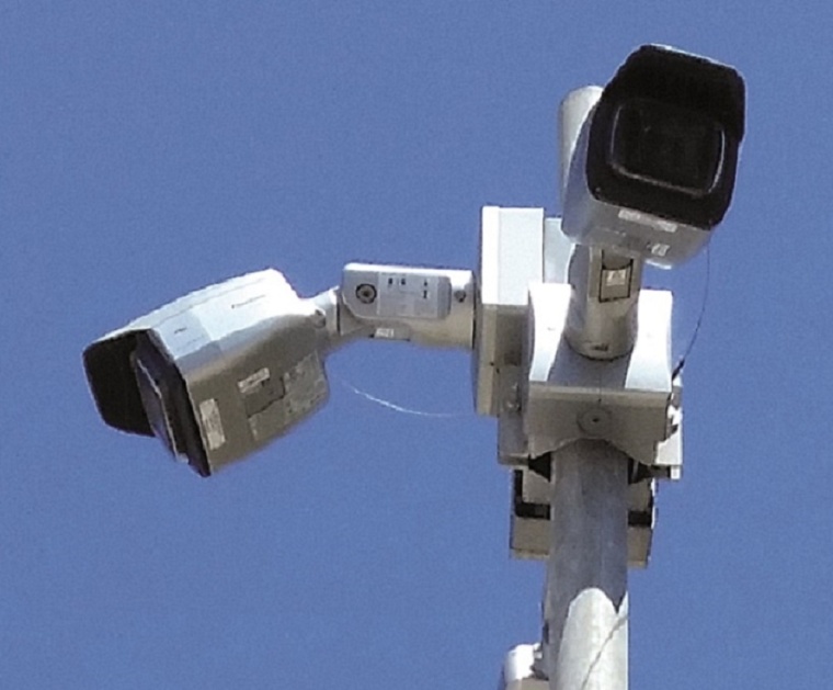 Surveillance cameras from the Panasonic City Surveillance System