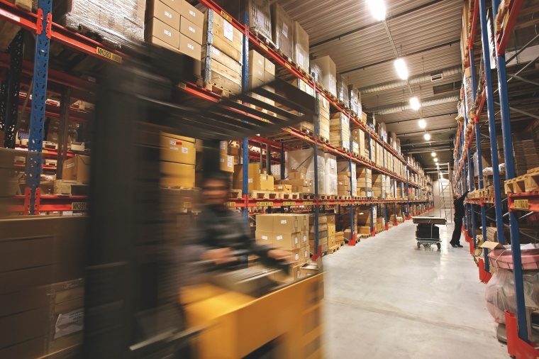 The hub in the supply chain: the logistics center. The path of every packet can...