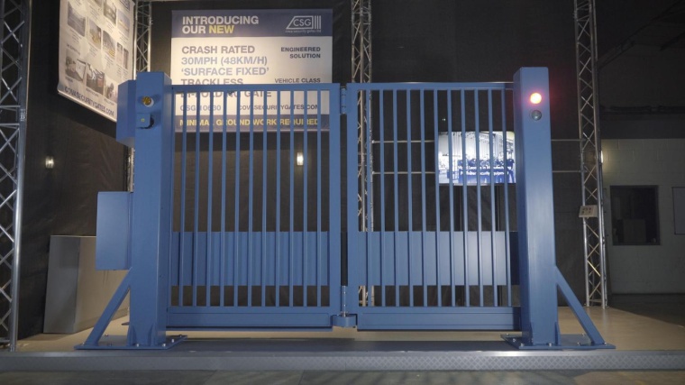 Surface-fixed bi-folding gate launched by Cova Security Gates