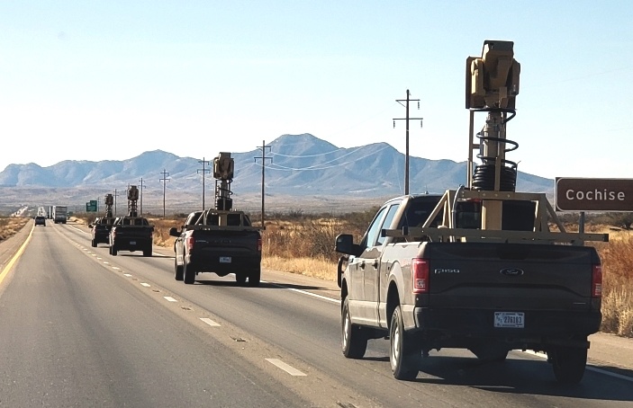 The ruggedized vehicles patrol the south-western US border with Mexico,...