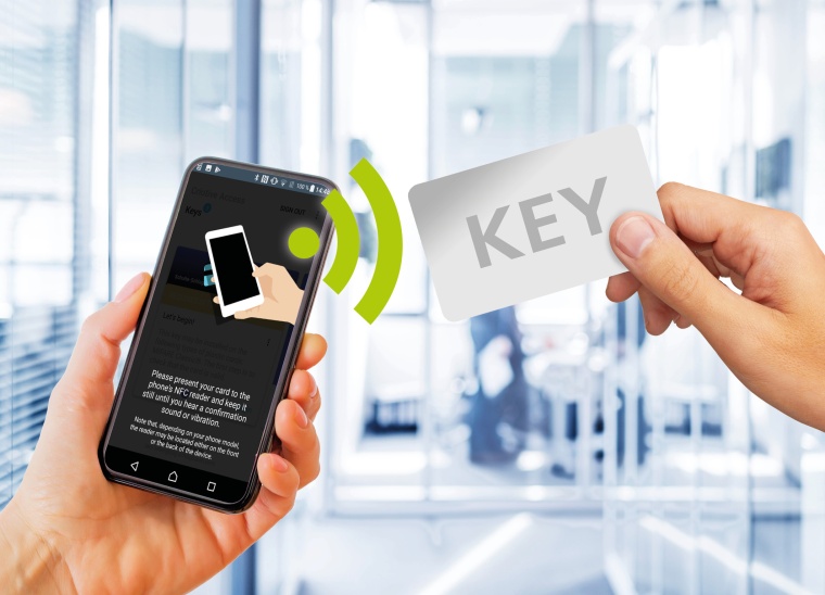 The user‘s access token or card is programmed via Bluetooth from a mobile...