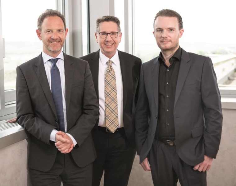 Mobotix Management Board: Thomas Lausten (CEO), Klaus Kiener (CFO) and Hartmut...