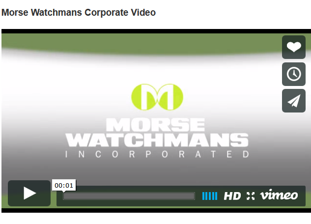 Photo: Morse Watchmans: New Video Highlight