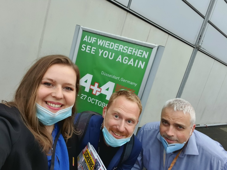 The GIT SECURITY team at the A+A (from left to right): Lisa Holland, Timo...