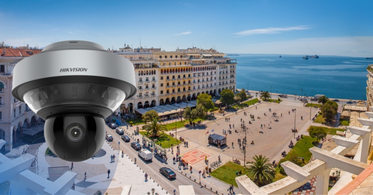 Hikvision PanoVu cameras for panoramic views of city squares