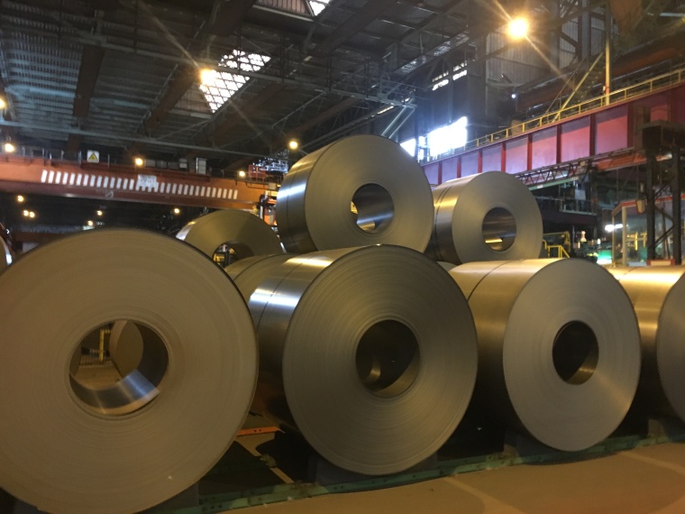 The steel coils are processed and heat-treated in the furnace in order to...