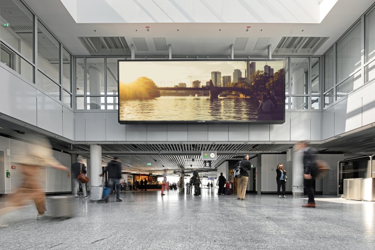 LED advertising wall, realized by BenHur, with E-Bulbs inside at Frankfurt...