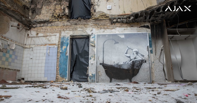 Ajax wireless security systems were installed on four Banksy’s paintings in...